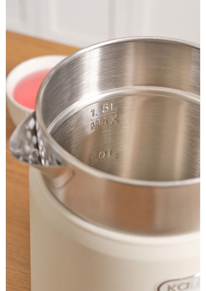 Bej Retro Tasarımlı Çok Fonksiyonlu Su Isıtıcı, Hızlı ve Güvenli Kullanım fırsatları