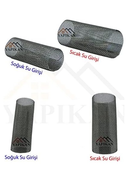 Uzun Tip Kombi Pislik Tutucu Filtresi 2 Li Takım (Sıcak + Soğuk Su) - Petek Kombi Bakımı Filtre Süzgeç Tamiri - Kombi Bağlantı Seti Tamir Süzgeci fiyatları