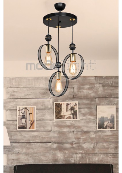 Şık Siyah 3'lü Avize ile Evinizde Modern Bir Atmosfer Yaratın