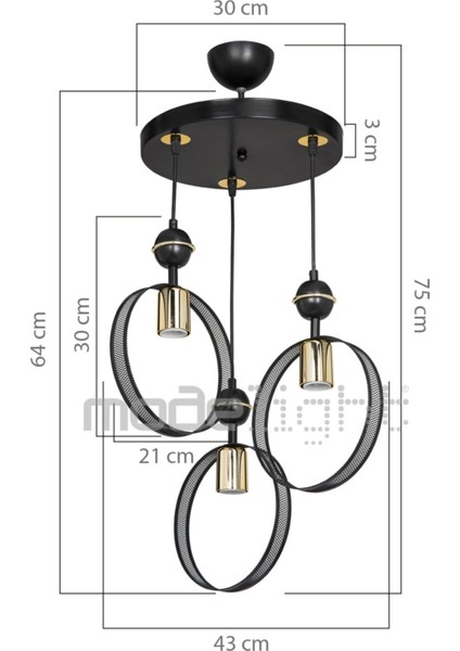 Şık Siyah 3'lü Avize ile Evinizde Modern Bir Atmosfer Yaratın fırsatları
