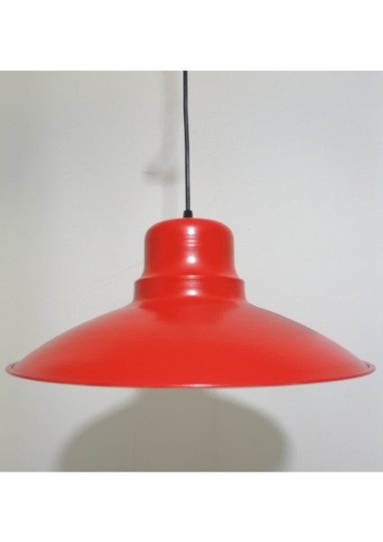 Kırmızı ve Altın Detaylı Şık Metal Sarkıt Lamba, 37CM Çap.
