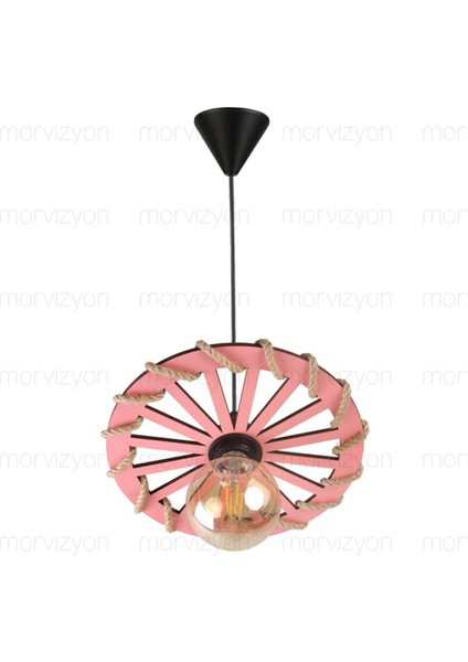 Rustik Ahşap Tekerlek Tasarım Avize, Şık ve Sıcak Atmosyon Için Mükemmel Seçim