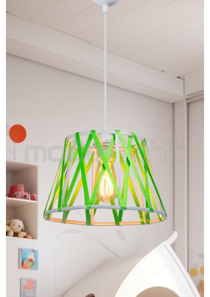 Turuncu ve Yeşil Sarkıt Avize, Şık ve Modern Aydınlatma Seçeneği