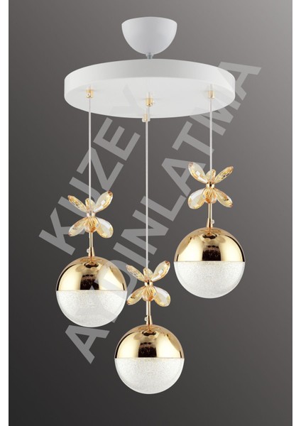 3'lü Kumandalı Renkli LED Aydınlatma, Beyaz Altın Tasarım indirimleri