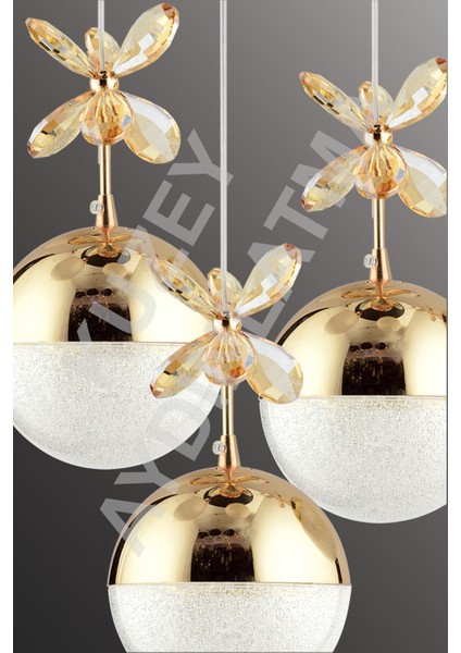 3'lü Kumandalı Renkli LED Aydınlatma, Beyaz Altın Tasarım