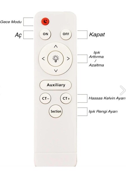 3 Renk Yanıp Sönen LED Avize, Kumandalı, Metalik Tasarım