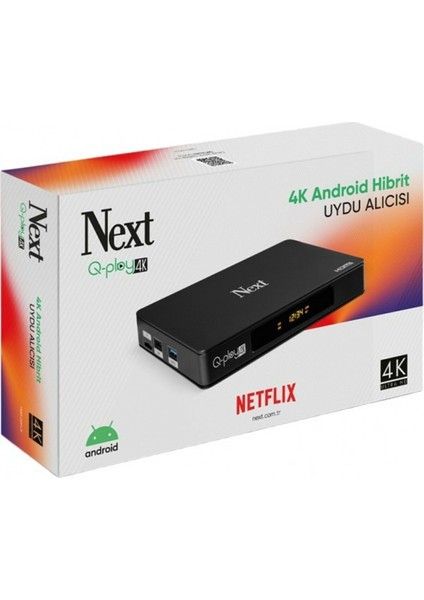 4K Android Tv Kutusu Uydu Alıcısı 2gb Ram 16GB Depolama Siyah