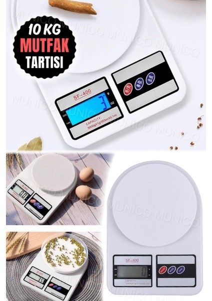 Dijital Mutfak Terazisi, 10 kg Kapasite, Hassas Ölçüm, Otomatik Kapanma, Pratik Kullanım