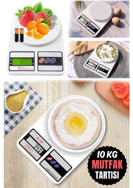 Dijital Mutfak Terazisi, 10 kg Kapasite, Hassas Ölçüm, Otomatik Kapanma, Pratik Kullanım modelleri