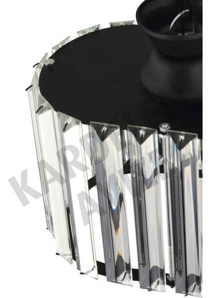 Şık Siyah Kristal Taşlı Asma Avize, Modern ve Lüks Tasarım fırsatları