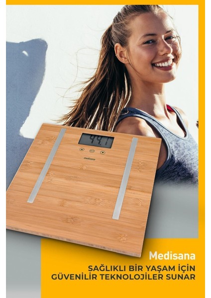 Vücut Analiz Fonksiyonlu Beyaz Bambu Baskül, Plastik Malzeme, Garanti Ile. fiyatları