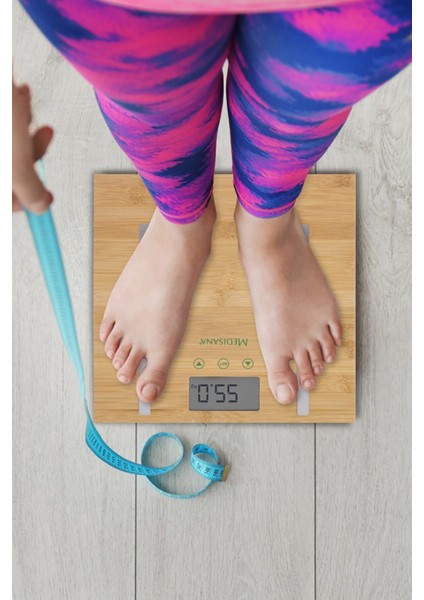 Vücut Analiz Fonksiyonlu Beyaz Bambu Baskül, Plastik Malzeme, Garanti Ile. indirimleri