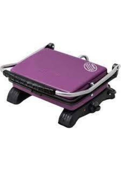 Renkli Demir Döküm Tost Makinesi, Kaplamasız, Mor Fırça ile Şık ve Dayanıklı