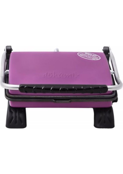 Renkli Demir Döküm Tost Makinesi, Kaplamasız, Mor Fırça ile Şık ve Dayanıklı fırsatları