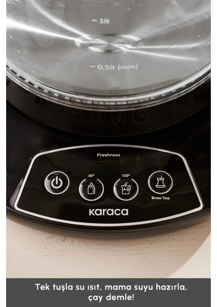 3'ü Birlikte Cam Çay Makinesi, Su Isıtıcı ve Mama Suyu Hazırlayıcı, 1700W, Sarı fiyatları