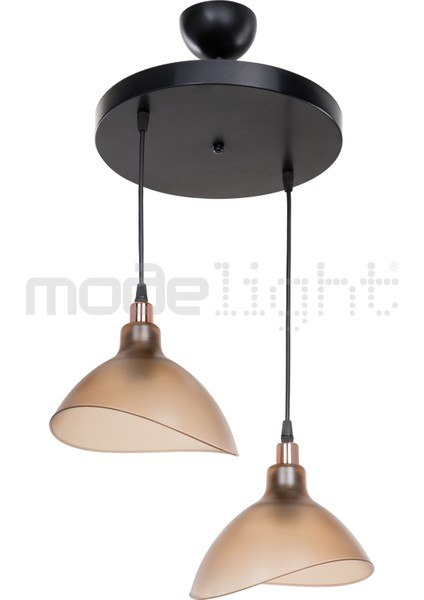 Şık 2'li Avize Bal Seti, Çok Amaçlı Kullanıma Uygun, Modern Tasarım, Siyah Renk modelleri