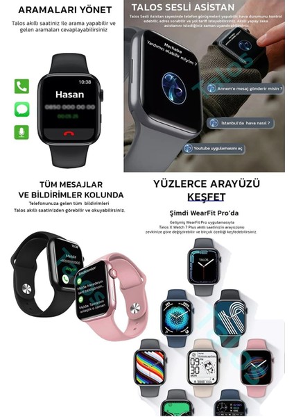 N78 Promax Akıllı Saat, Gps, Nfc, Nabız, Geniş Ekran, Ios ve Android Uyumlu modelleri