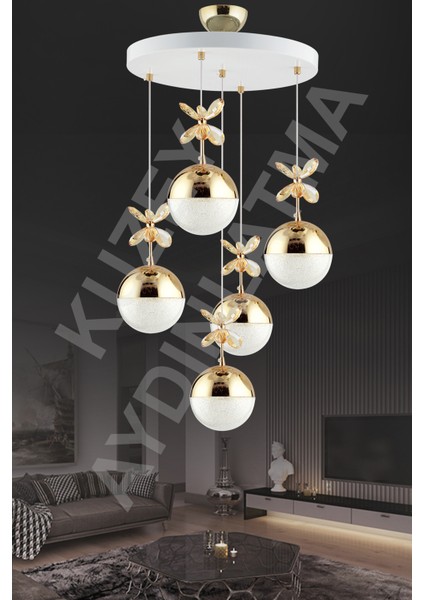 3 Renkli Ledli Kablosuz Aydınlatma, Beyaz ve Gold Renk Seçenekleri