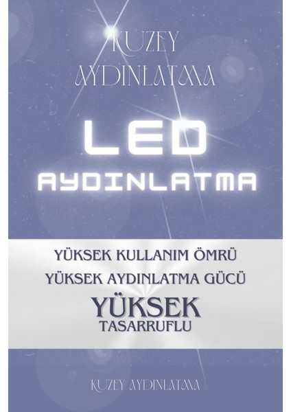 3 Renkli Ledli Kablosuz Aydınlatma, Beyaz ve Gold Renk Seçenekleri