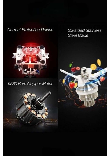 Güçlü 1600W, 2l Kapasiteli Çok Fonksiyonlu Siyah Blender indirimleri