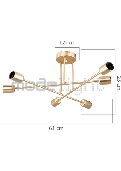 6'lı Altın Renkli Avize, Şık ve Modern Aydınlatma, Her Odaya Uyum Sağlar fırsatları