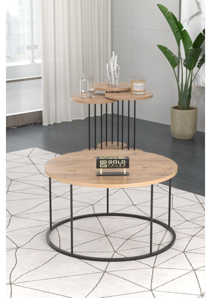 Orta Sehpa ve Zigon Sehpa Terra Set Atlantik Çam