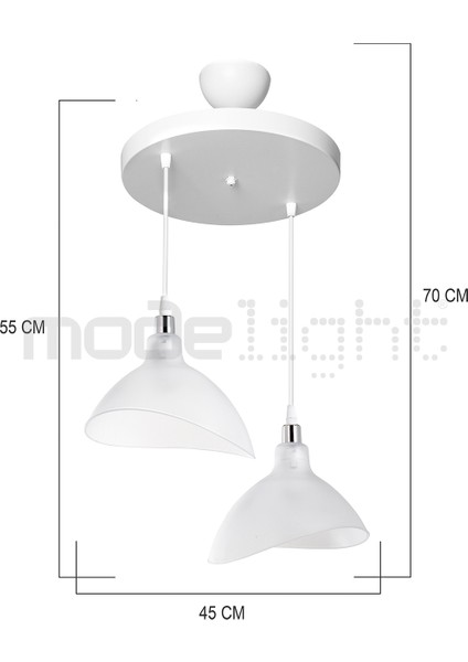 2'li Şeffaf Avize Seti, Salon, Oturma Odası, Çocuk Odası, Yemek ve Yatak Odası Için fırsatları