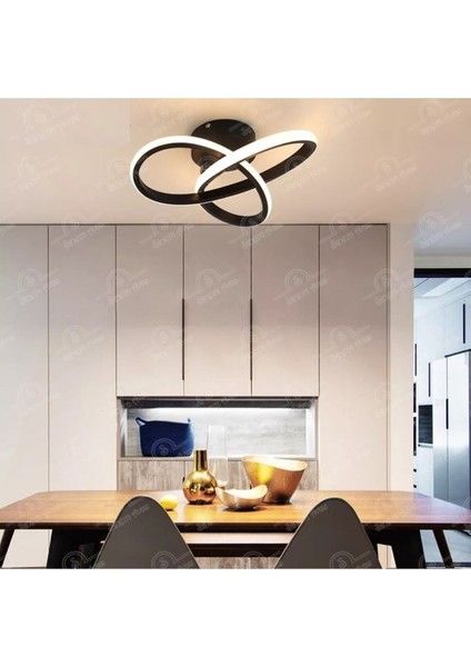 Modern Siyah Beyaz LED Plafonyer, Şık ve Güçlü Aydınlatma Parçası
