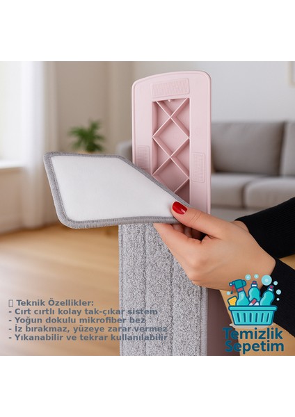 Portatif Mikrofiber Spreylı Mop Seti, Temizlik Taraağı Hediye modelleri