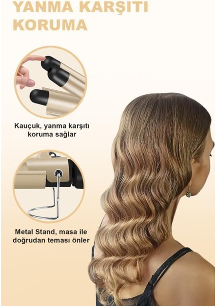 Renkli Seramik Su Dalgası Saç Şekillendirici Profesyonel Dp-46 modelleri