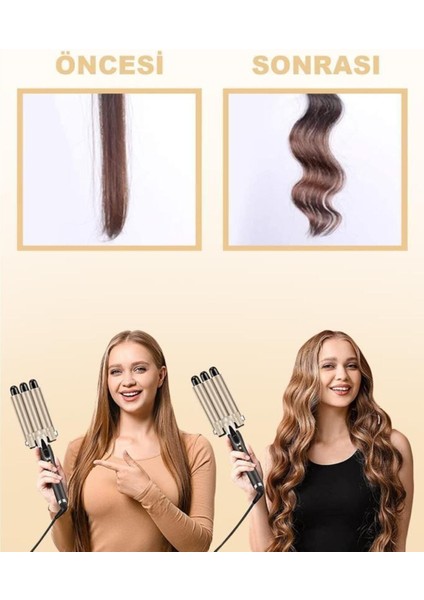 Renkli Seramik Su Dalgası Saç Şekillendirici Profesyonel Dp-46
