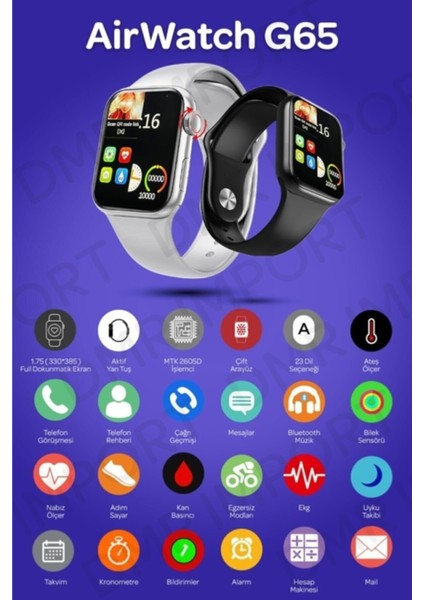 Çok Fonksiyonlu Suya Dayanıklı Akıllı Saat, Nabız ve Ateş Ölçer, Renkli Tasarım indirimleri