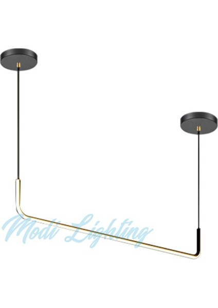 Klasik Yuvarlak Siyah 100CM LED Sarkıt Avize, Şık ve Modern Tasarım