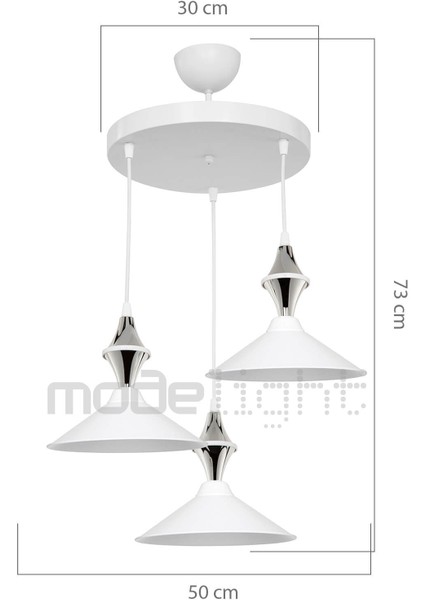 Krom 3'lü Maya Sarkıt, Şık ve Modern Iç Dekorasyon Aksesuarı fırsatları