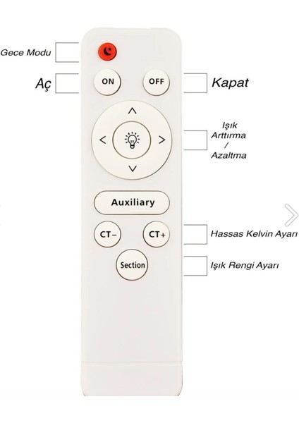 4'lü Beyaz Krom Kumandalı Ledli Modern Aydınlatma, 3 Renkli Işık Seçeneği