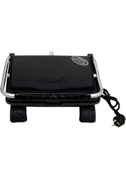 1800W Siyah Döküm Tost Makinesi, Ev Kullanımı, Organik ve Dayanıklı Tasarım