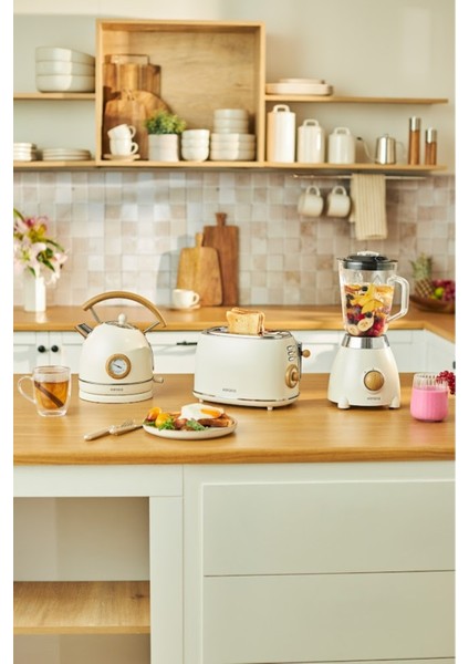 Şık Ahşap Görünümlü Elektrikli Su Isıtıcı 2200 W, Bej Renk indirimleri