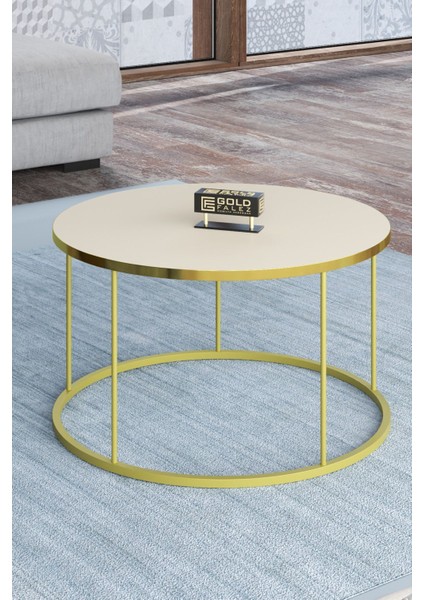 Orta Sehpa ve Zigon Sehpa Terra Set Gold Krem fiyatları