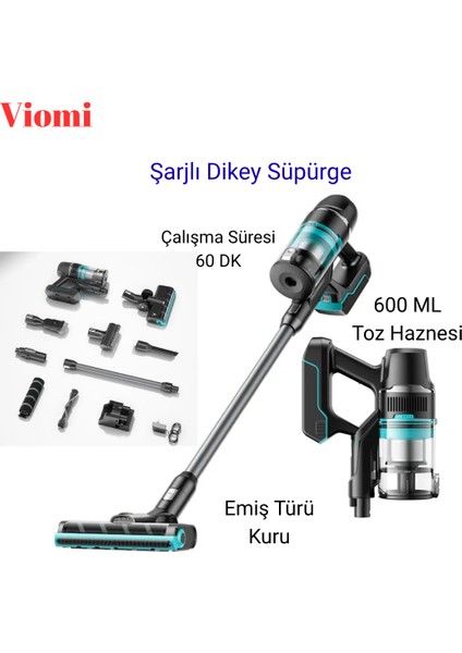 Güçlü Performansı ve Kullanıcı Dostu ,A11 29.6 V Şarjlı Dikey Süpürge