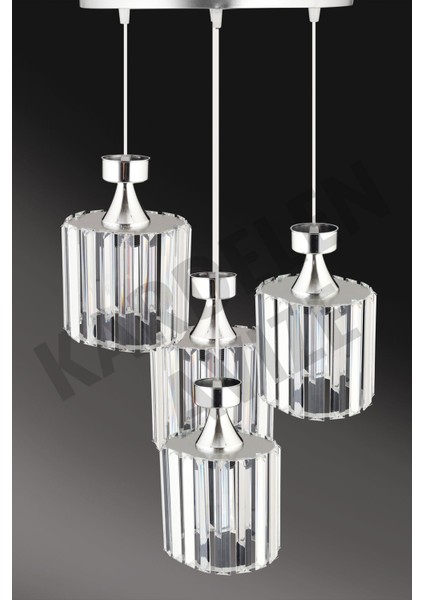 Krom 4'lü Kristal Sarkıt Lüks Avize, Zarif ve Şık Aydınlatma Seçeneği modelleri