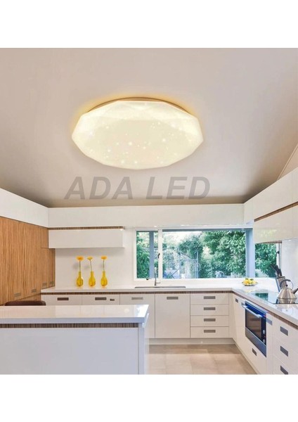 48 W Elmas Model Sıva Üstü LED Panel Işık, 48 cm Çap, Sarı Renk modelleri