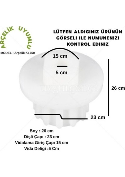 Kıyma Makinesi Dişlisi, Dayanıklı ve Uyumlu, Bej Renk, Yüksek Kalite Ürün.