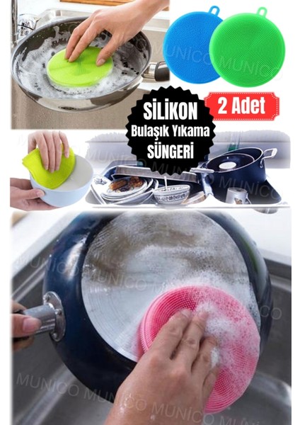 Çift Taraflı Ovma Pedi ve Çok Fonksiyonlu Silikon Fırça Seti, 4 Parça modelleri