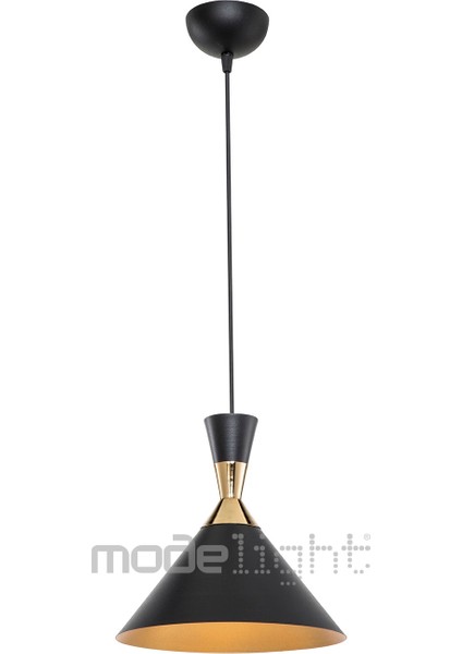 Modern Metal Sarkıt Lamba, Siyah ve Altın Tonlarında Şık Aydınlatma.