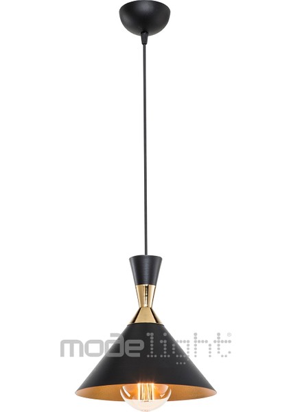 Modern Metal Sarkıt Lamba, Siyah ve Altın Tonlarında Şık Aydınlatma. fiyatları