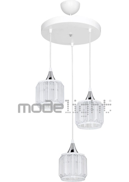 Haliç 3'lü Çember Avize, Modern Beyaz ve Krom Tasarım, Şık Aydınlatma Seçeneği fiyatları