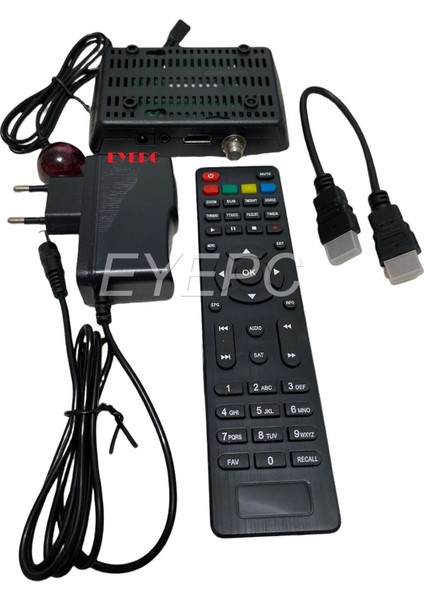 Siyah LED LCD Tv ile Uyumlu Mini Uydu Alıcısı, Hazır Yüklü Kanallar