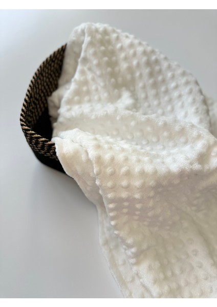 Beyaz Çift Taraflı Nohut Bebek Battaniyesi modelleri