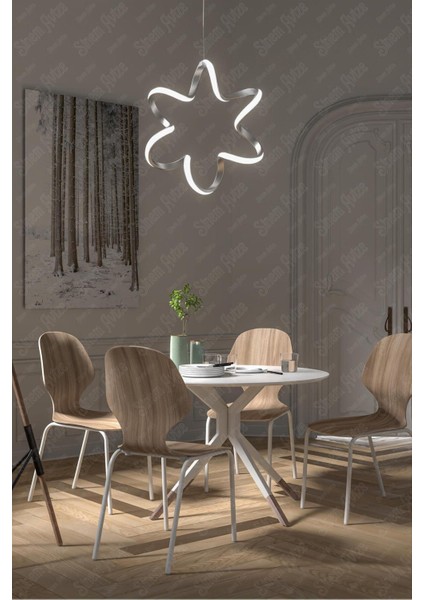 Gri Tekli Sarkıt LED Avize, Modern ve Şık Beyaz Işık Tasarımı fiyatları