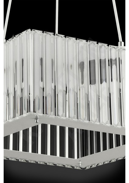 Modern 3'lü Beyaz Kare Avize, Kumandalı, Şık ve Şıklık Katıcı Tasarım fırsatları